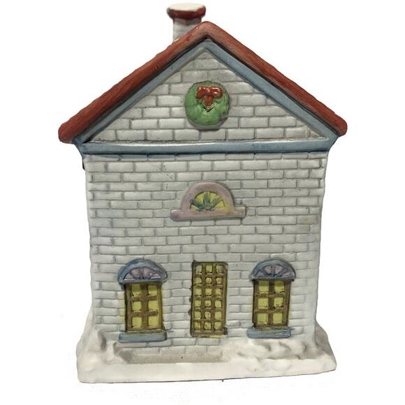 Americana Porcelain Village House Law Office by Christmas Collectibles - Picture 6 of 8